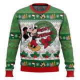 Hooktab Merry Christmas Mickey Mouse Ugly Christmas Sweater