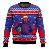 Hooktab Merry Christmas Santa Spider-man Ugly Christmas Sweater