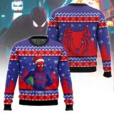 Hooktab Merry Christmas Santa Spider-man Ugly Christmas Sweater