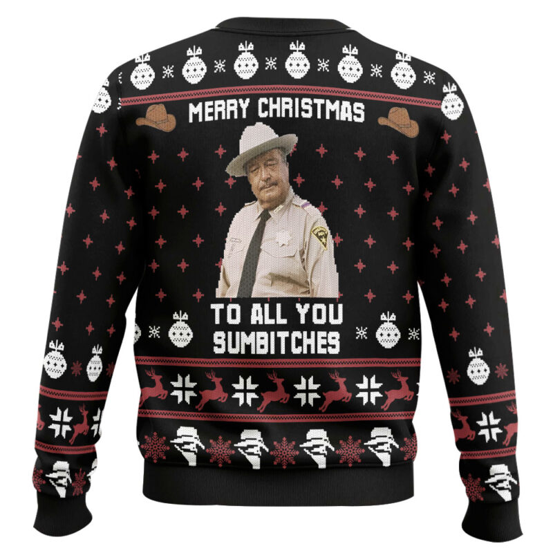 Hooktab Merry Christmas Smokey And The Bandit Ugly Christmas Sweater Hooktab Merry Christmas Smokey And The Bandit Ugly Christmas Sweater