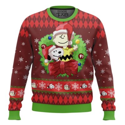 Hooktab Merry Christmas The Charlie Brown and Snoopy Show Ugly Christmas Sweater