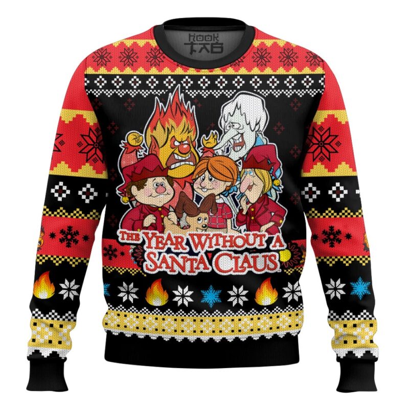 Hooktab Merry Christmas The Year Without A Santa Claus Ugly Christmas Sweater
