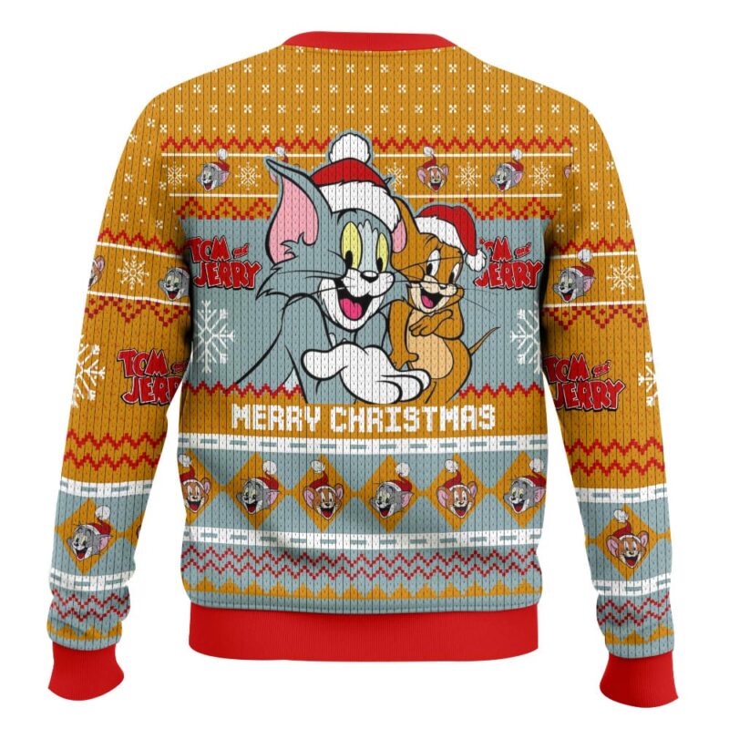 Hooktab Merry Christmas Tom And Jerry Ugly Christmas Sweater Hooktab Merry Christmas Tom And Jerry Ugly Christmas Sweater