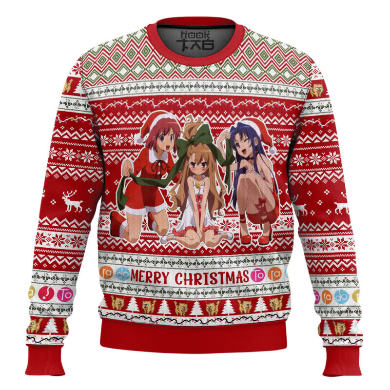 Hooktab Merry Christmas Toradora! Ugly Christmas Sweater Hooktab Merry Christmas Toradora! Ugly Christmas Sweater