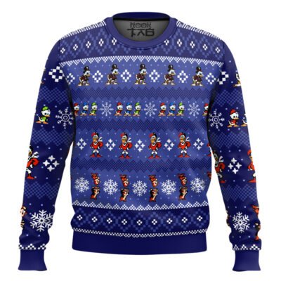 Hooktab Merry Christmas Uncle Scrooge Duck Tales Ugly Christmas Sweater
