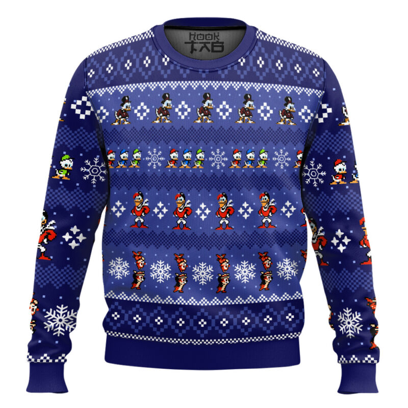 Hooktab Merry Christmas Uncle Scrooge Duck Tales Ugly Christmas Sweater