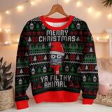 Hooktab Merry Christmas Ya Filthy Animal Bender Futurama Ugly Christmas Sweater