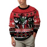 Hooktab Merry Christmas Yoda Star Wars Ugly Christmas Sweater