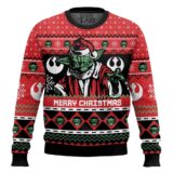 Hooktab Merry Christmas Yoda Star Wars Ugly Christmas Sweater