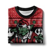 Hooktab Merry Christmas Yoda Star Wars Ugly Christmas Sweater