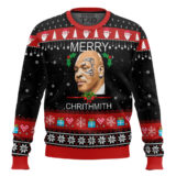Hooktab Merry Chrithmith Mike Tyson Ugly Christmas Sweater
