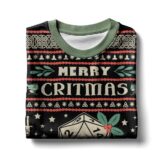 Hooktab Merry Critmas Dungeons & Dragons Ugly Christmas Sweater