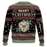 Hooktab Merry Critmas Dungeons & Dragons Ugly Christmas Sweater
