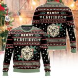 Hooktab Merry Critmas Dungeons & Dragons Ugly Christmas Sweater