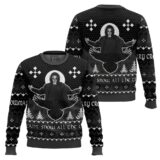 Hooktab Merry Crowmas The Crow Ugly Christmas Sweater