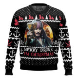 Hooktab Merry Drunk I'm Christmas Pirates Of The Caribbean Ugly Christmas Sweater