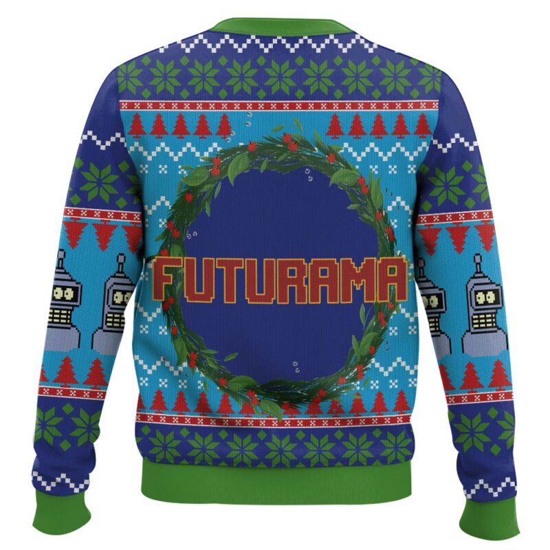 Hooktab Merry Kissmyas Futurama Ugly Christmas Sweater Hooktab Merry Kissmyas Futurama Ugly Christmas Sweater