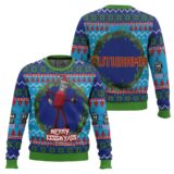 Hooktab Merry Kissmyass Futurama Ugly Christmas Sweater