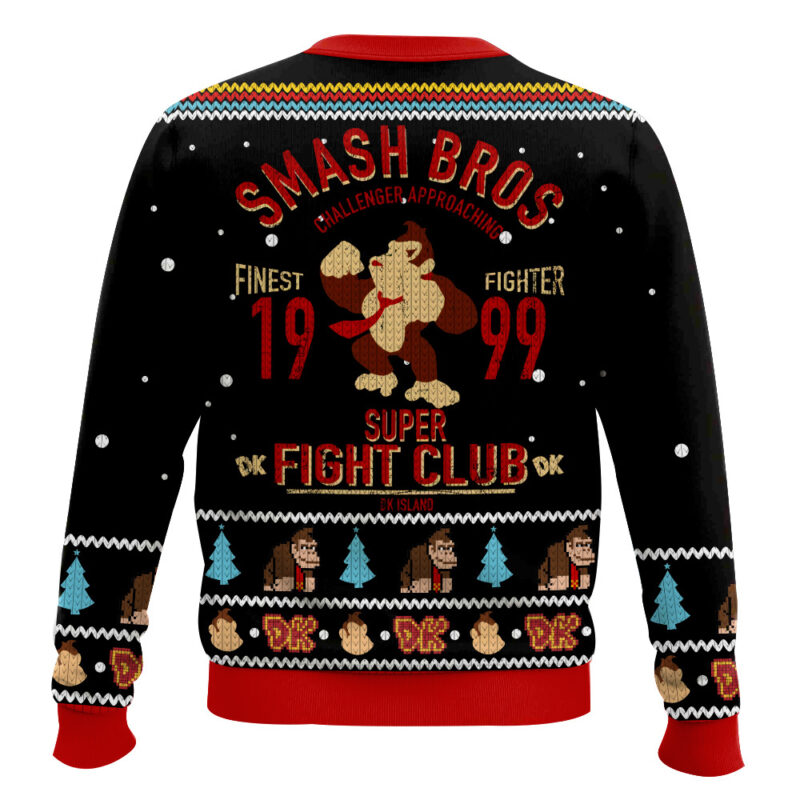 Hooktab Merry Kongmas Donkey Kong Ugly Christmas Sweater Hooktab Merry Kongmas Donkey Kong Ugly Christmas Sweater