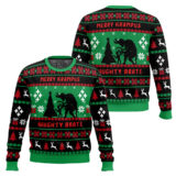 Hooktab Merry Krampus Naughty Brats Ugly Christmas Sweater