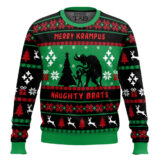 Hooktab Merry Krampus Naughty Brats Ugly Christmas Sweater