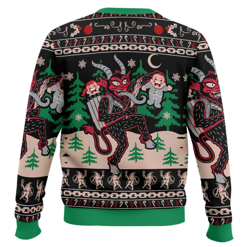 Hooktab Merry Krampus Naughty Brats Ugly Christmas Sweater Hooktab Merry Krampus Naughty Brats Ugly Christmas Sweater