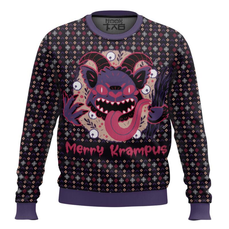 Hooktab Merry Krampus Ugly Christmas Sweater