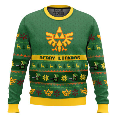 Hooktab Merry Linkmas Zelda Ugly Christmas Sweater
