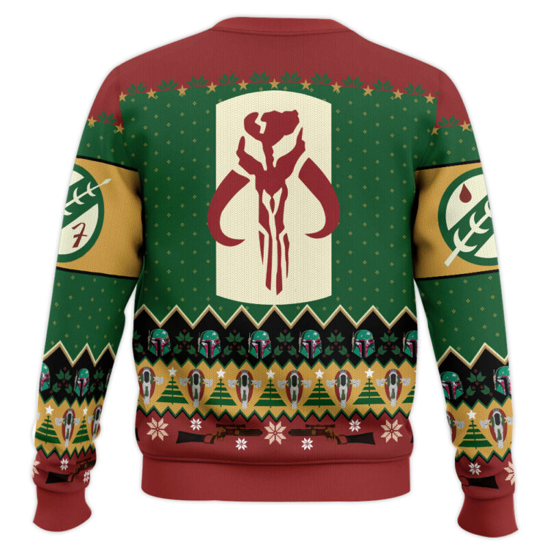 Hooktab Merry Mandalorian Star Wars Ugly Christmas Sweater Hooktab Merry Mandalorian Star Wars Ugly Christmas Sweater