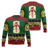 Hooktab Merry Mandalorian Star Wars Ugly Christmas Sweater