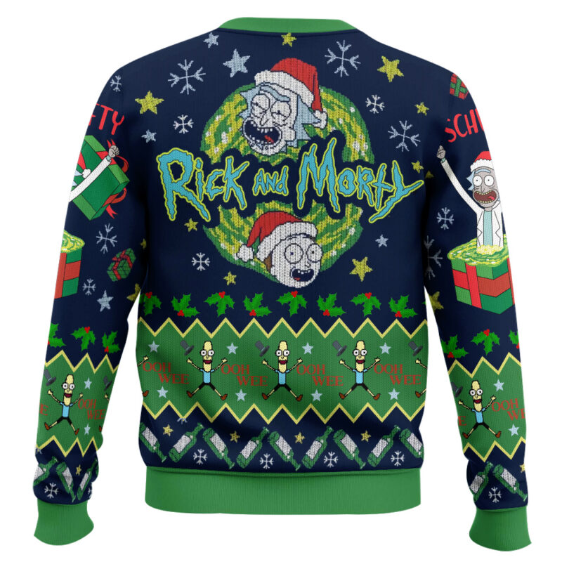 Hooktab Merry Rickmas Rick And Morty Ugly Christmas Sweater Hooktab Merry Rickmas Rick And Morty Ugly Christmas Sweater