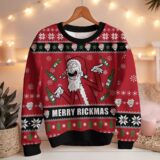 Hooktab Merry Rickmas Rick & Morty Ugly Christmas Sweater