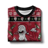 Hooktab Merry Rickmas Rick & Morty Ugly Christmas Sweater
