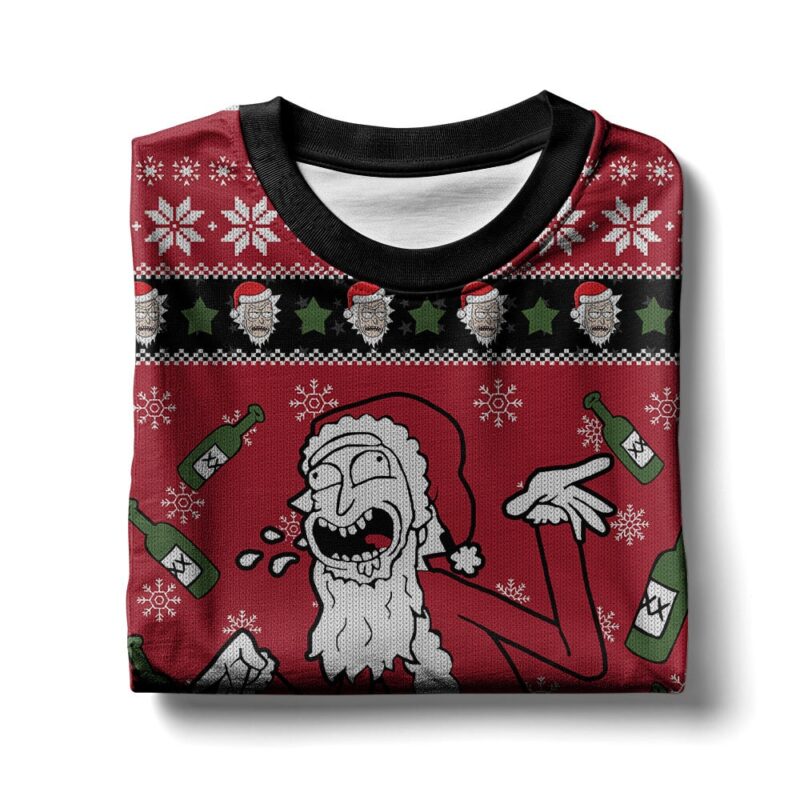 Hooktab Merry Rickmas Rick & Morty Ugly Christmas Sweater Hooktab Merry Rickmas Rick & Morty Ugly Christmas Sweater