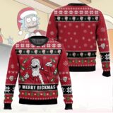 Hooktab Merry Rickmas Rick & Morty Ugly Christmas Sweater