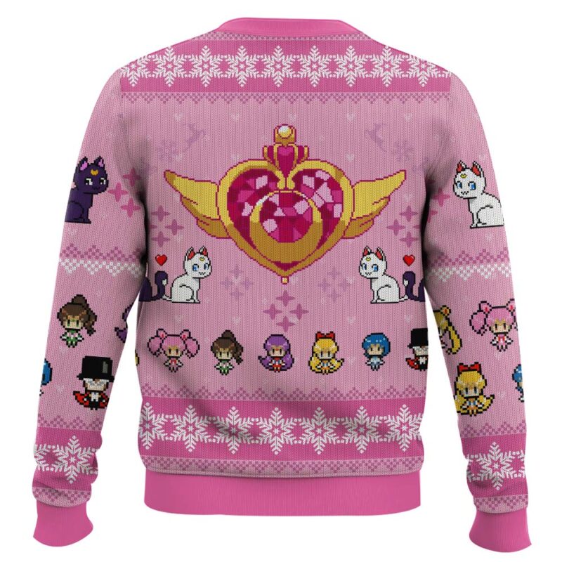 Hooktab Merry Senshi Christmas Sailor Moon Ugly Christmas Sweater Hooktab Merry Senshi Christmas Sailor Moon Ugly Christmas Sweater