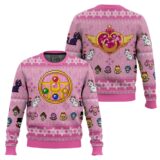 Hooktab Merry Senshi Christmas Sailor Moon Ugly Christmas Sweater