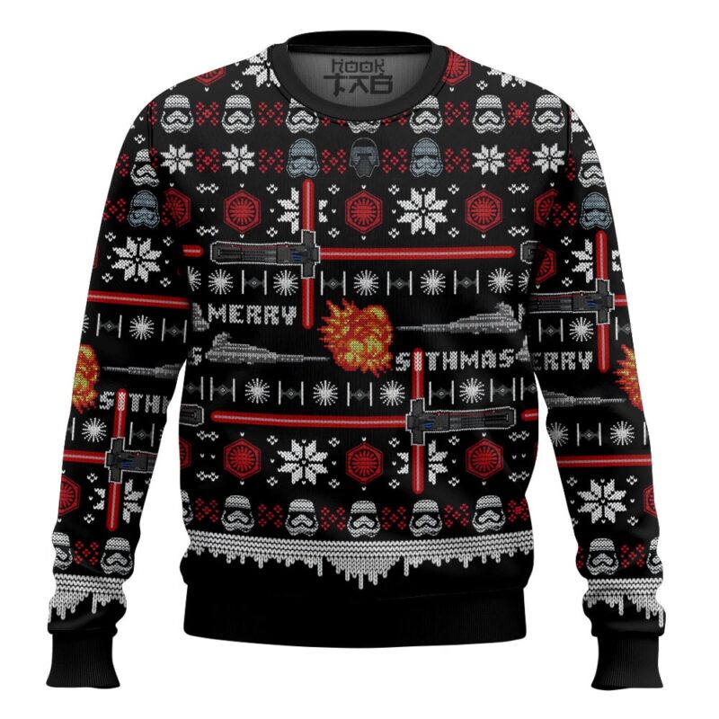 Hooktab Merry Sithmas Star Wars Ugly Christmas Sweater