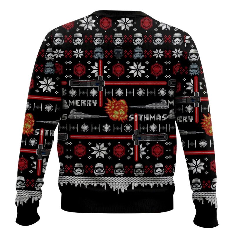 Hooktab Merry Sithmas Star Wars Ugly Christmas Sweater Hooktab Merry Sithmas Star Wars Ugly Christmas Sweater