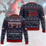 Hooktab Merry Spider Christmas Spider-man Ugly Christmas Sweater