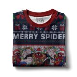 Hooktab Merry Spider Christmas Spider-man Ugly Christmas Sweater