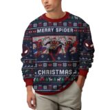 Hooktab Merry Spider Christmas Spider-man Ugly Christmas Sweater