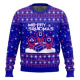 Hooktab Merry Squidmas Squid Game Ugly Christmas Sweater