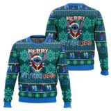 Hooktab Merry Stitch Mas Lilo And Stitch Ugly Christmas Sweater