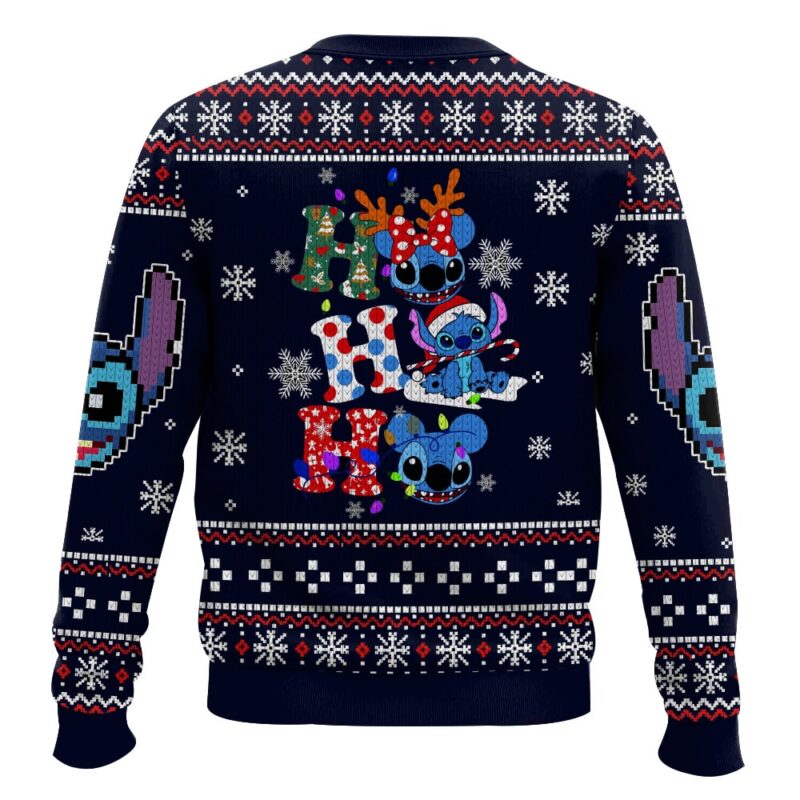 Hooktab Merry Stitchmas Lilo And Stitch Ugly Christmas Sweater Hooktab Merry Stitchmas Lilo And Stitch Ugly Christmas Sweater