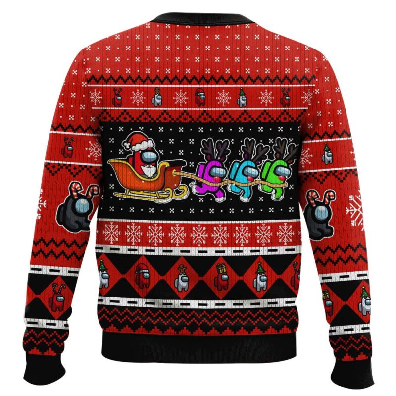 Hooktab Merry Sus-Mas Among Us Ugly Christmas Sweater Hooktab Merry Sus-Mas Among Us Ugly Christmas Sweater