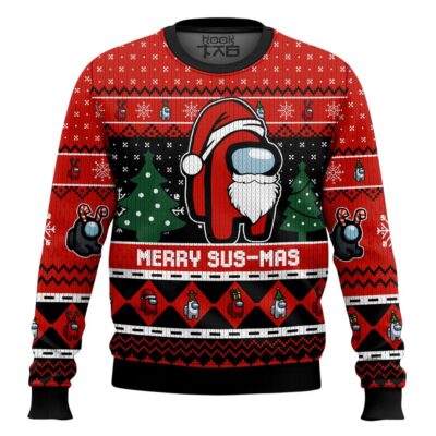 Hooktab Merry Sus-Mas Among Us Ugly Christmas Sweater