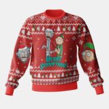 Hooktab Merry Swiftmas Rick And Morty Ugly Christmas Sweater