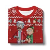 Hooktab Merry Swiftmas Rick And Morty Ugly Christmas Sweater