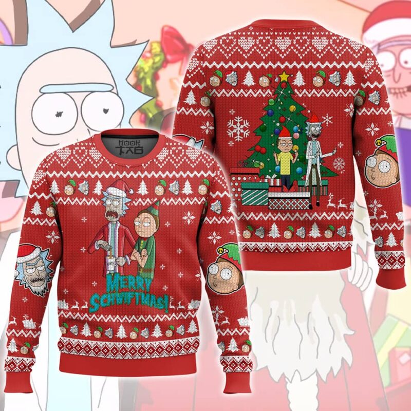 Hooktab Merry Swiftmas Rick And Morty Ugly Christmas Sweater Hooktab Merry Swiftmas Rick And Morty Ugly Christmas Sweater